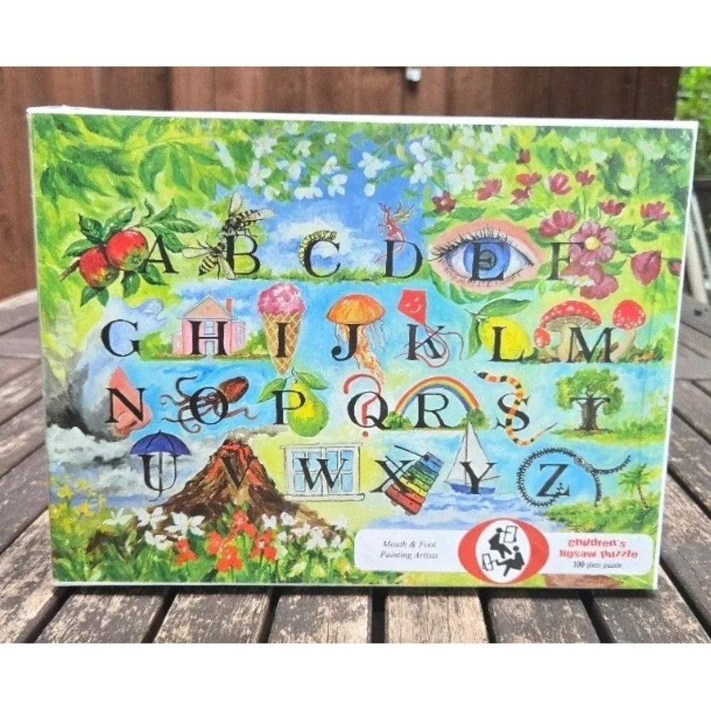 MFPA Alphabet Childrens Jigsaw Puzzle 100 Piece Mouth & Foot Painting Artists